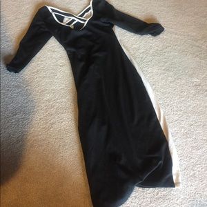 Alloy Black and White Cross-Back Dress